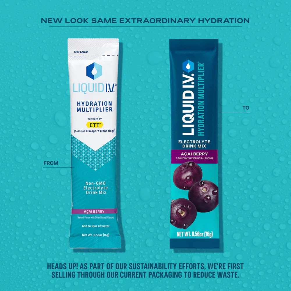 Liquid I.V.® Hydration Multiplier - Lemon Lime | Electrolyte Powder Drink Mix | 1 Pack (16 Servings)