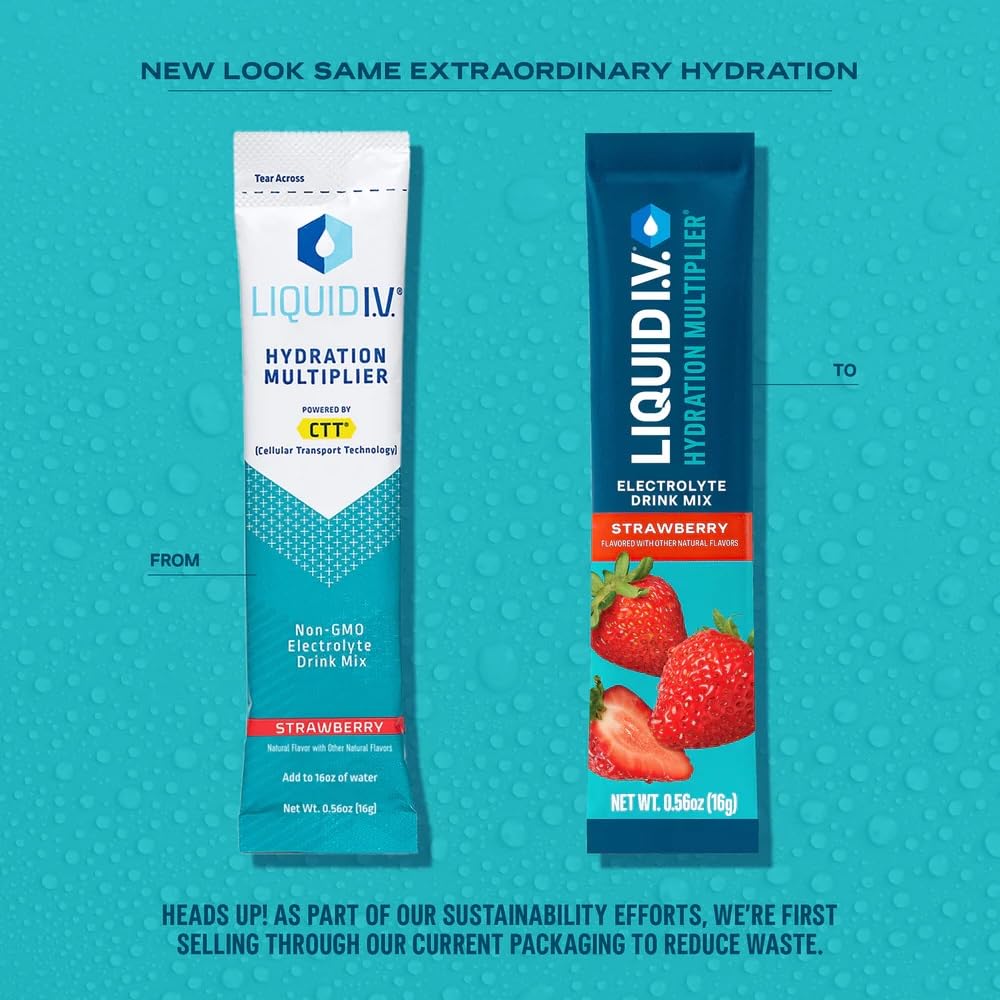 Liquid I.V.® Hydration Multiplier - Lemon Lime | Electrolyte Powder Drink Mix | 1 Pack (16 Servings)