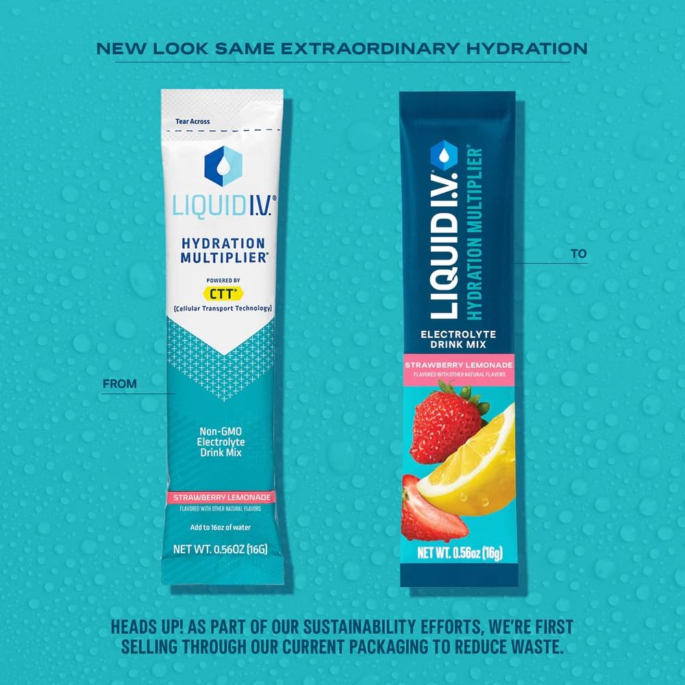 Liquid I.V.® Hydration Multiplier - Lemon Lime | Electrolyte Powder Drink Mix | 1 Pack (16 Servings)