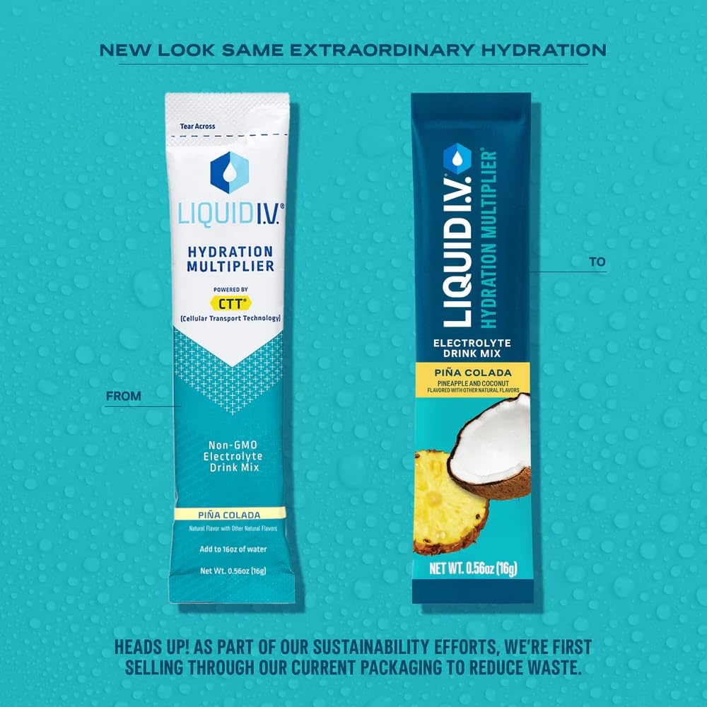 Liquid I.V.® Hydration Multiplier - Lemon Lime | Electrolyte Powder Drink Mix | 1 Pack (16 Servings)