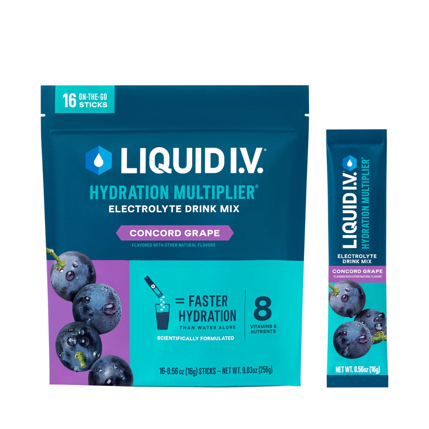 Liquid I.V.® Hydration Multiplier - Lemon Lime | Electrolyte Powder Drink Mix | 1 Pack (16 Servings)