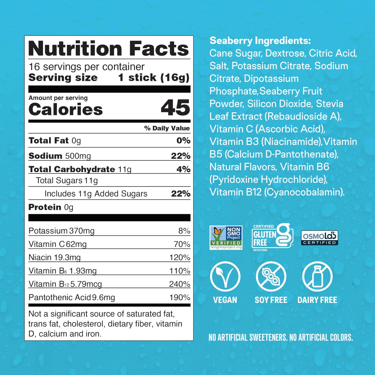 Liquid I.V.® Hydration Multiplier - Lemon Lime | Electrolyte Powder Drink Mix | 1 Pack (16 Servings)