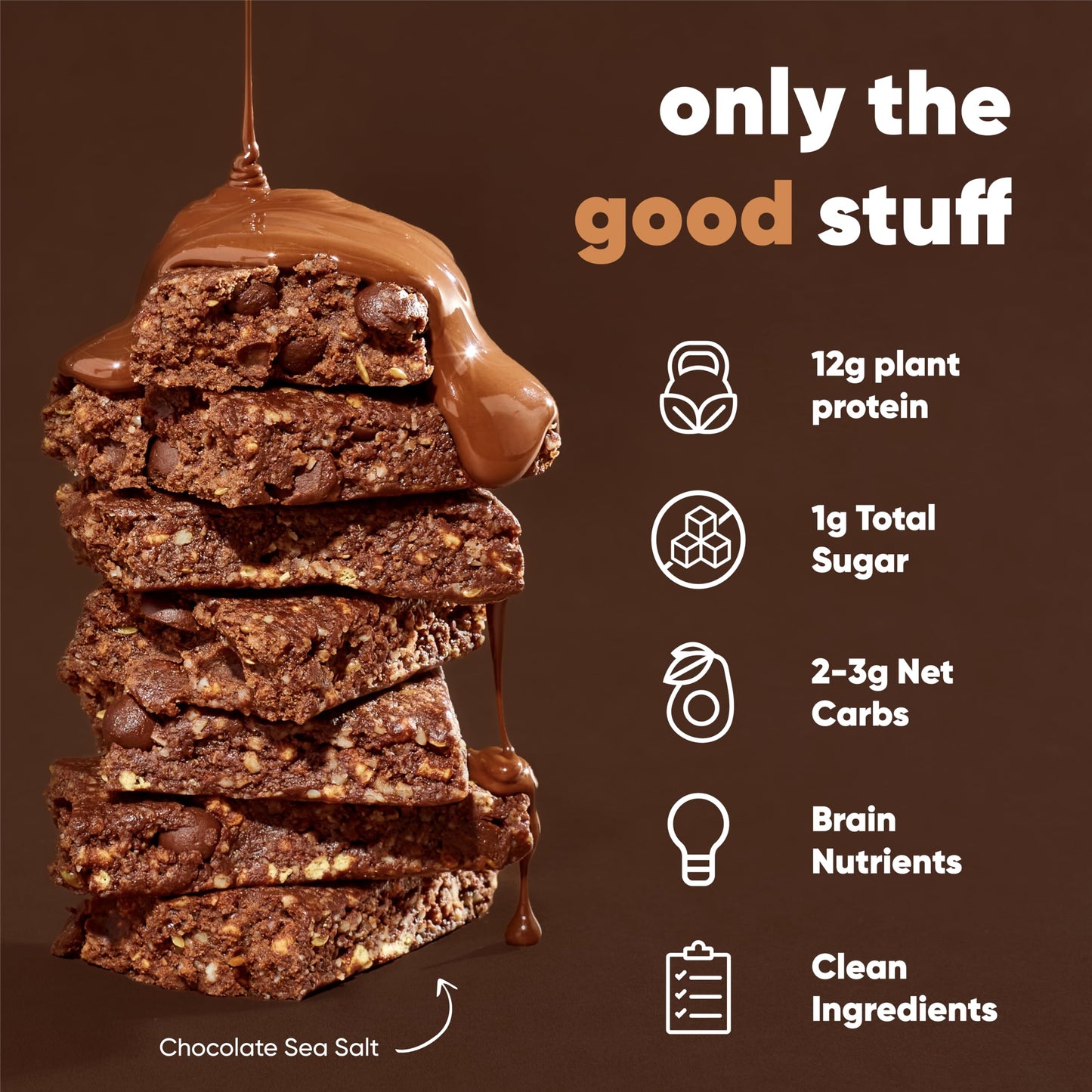 IQBAR Protein Bars - Peanut Butter Chip - 12 Count, Low Carb, High Fiber, Gluten Free, Vegan Snacks - Low Sugar Keto Energy Bars