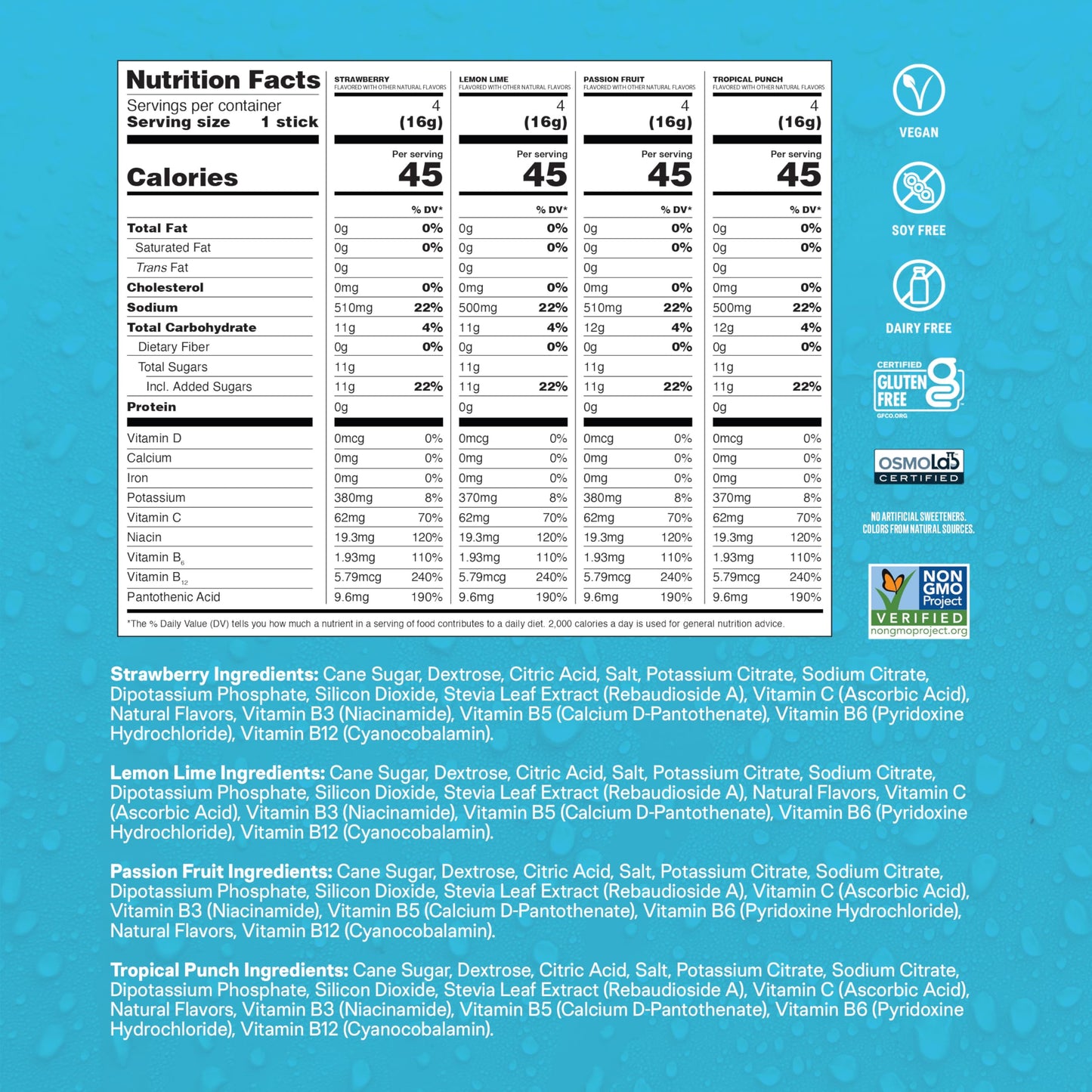 Liquid I.V.® Hydration Multiplier - Lemon Lime | Electrolyte Powder Drink Mix | 1 Pack (16 Servings)