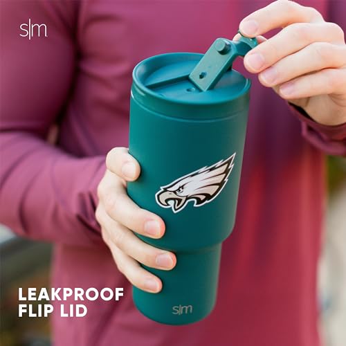 Simple Modern Officially Licensed NFL San Francisco 49rs 30 oz Tumbler with Flip Lid and Straws | Insulated Cup Stainless Steel | Gifts for Men Women | Trek Collection | San Francisco 49rs