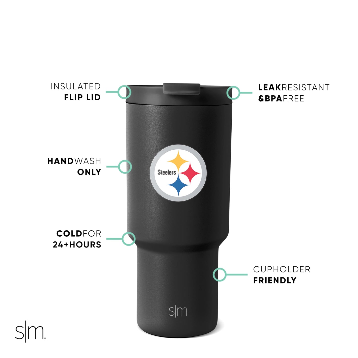 Simple Modern Officially Licensed NFL San Francisco 49rs 30 oz Tumbler with Flip Lid and Straws | Insulated Cup Stainless Steel | Gifts for Men Women | Trek Collection | San Francisco 49rs