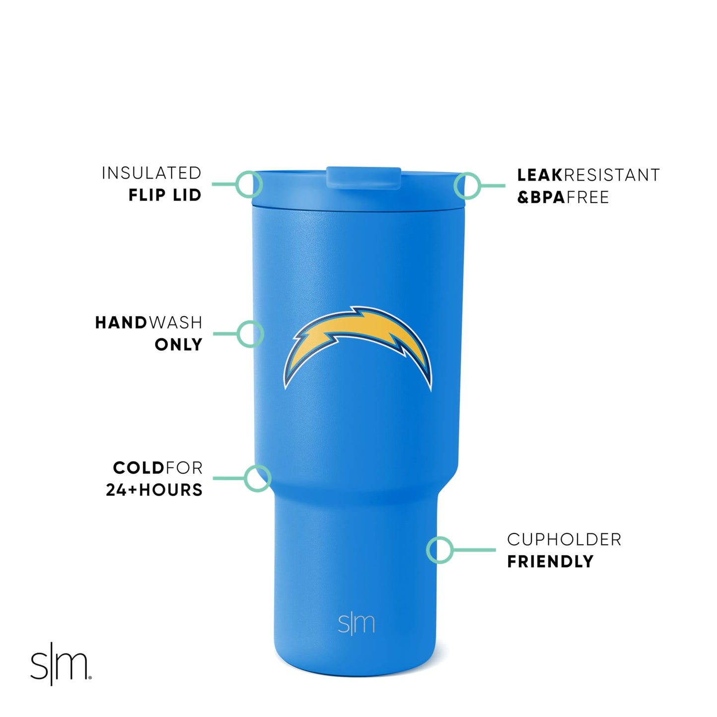 Simple Modern Officially Licensed NFL San Francisco 49rs 30 oz Tumbler with Flip Lid and Straws | Insulated Cup Stainless Steel | Gifts for Men Women | Trek Collection | San Francisco 49rs