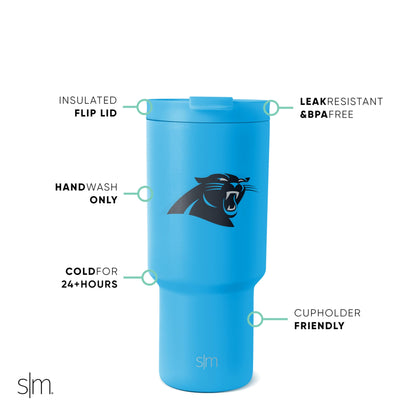 Simple Modern Officially Licensed NFL San Francisco 49rs 30 oz Tumbler with Flip Lid and Straws | Insulated Cup Stainless Steel | Gifts for Men Women | Trek Collection | San Francisco 49rs