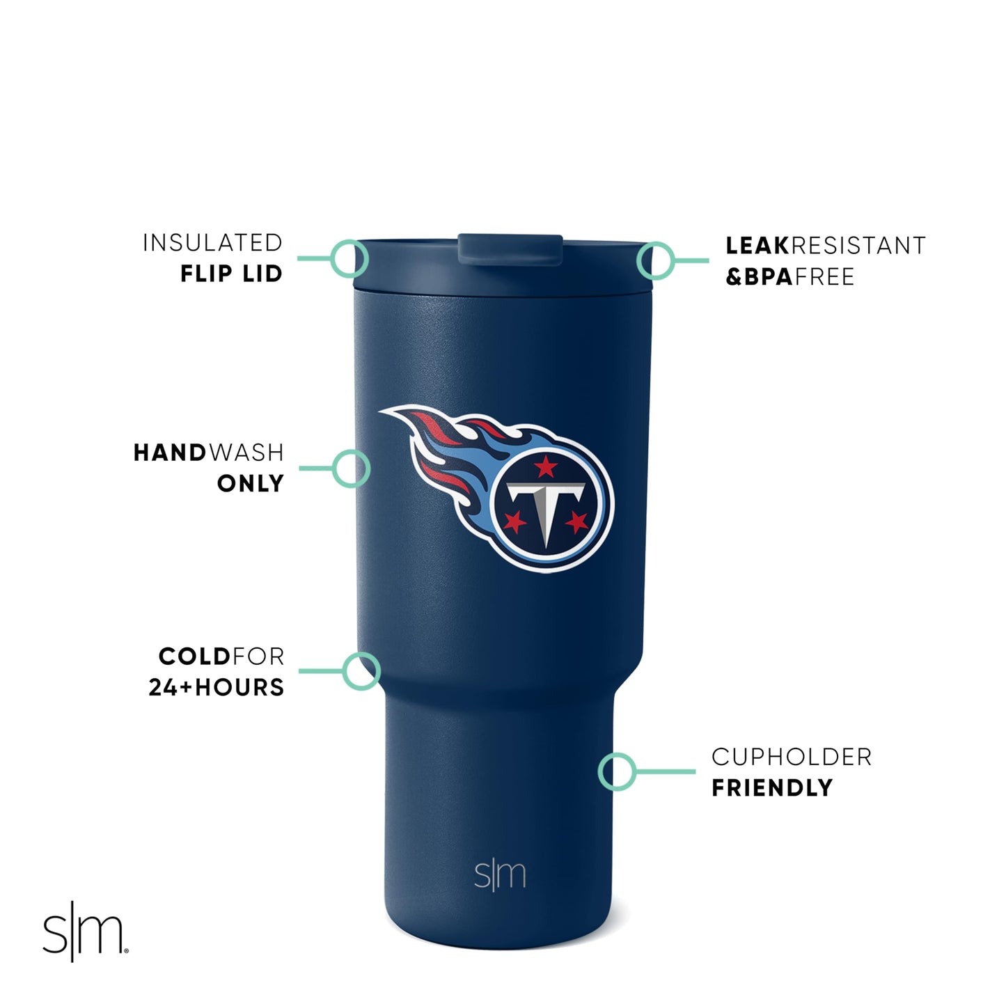 Simple Modern Officially Licensed NFL San Francisco 49rs 30 oz Tumbler with Flip Lid and Straws | Insulated Cup Stainless Steel | Gifts for Men Women | Trek Collection | San Francisco 49rs