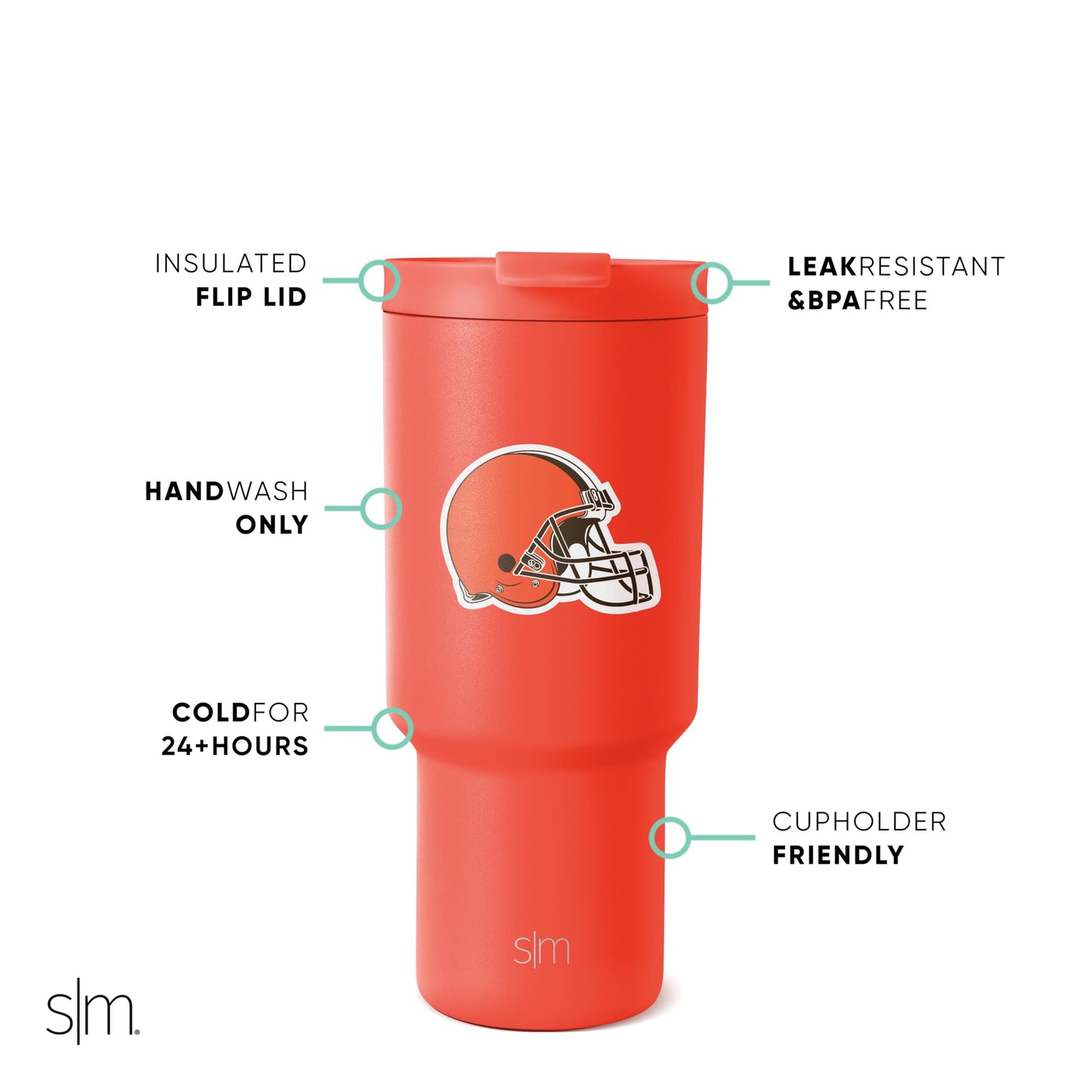 Simple Modern Officially Licensed NFL San Francisco 49rs 30 oz Tumbler with Flip Lid and Straws | Insulated Cup Stainless Steel | Gifts for Men Women | Trek Collection | San Francisco 49rs