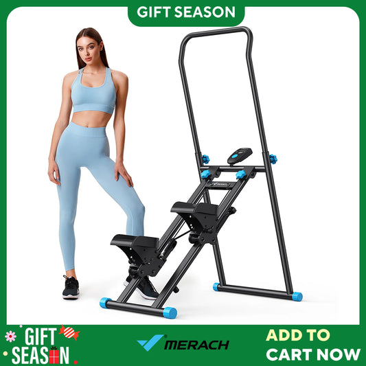 MERACH Stair Stepper for Home Gym Exercise New Version Vertical Climber Machine Full-Body Workout Compact Folding Cardio Stepper