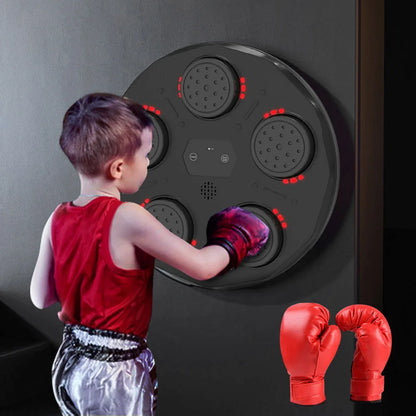 Smart Music Boxing Machine for Kids Hanging Sandbag Boxing Sports Training Agility Reaction Wall Target Home Exercise Equipment