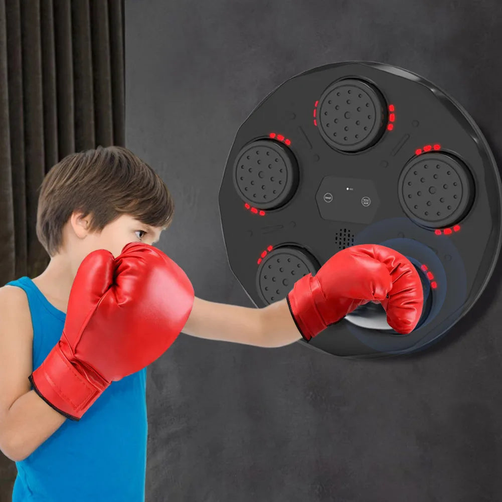 Smart Music Boxing Machine for Kids Hanging Sandbag Boxing Sports Training Agility Reaction Wall Target Home Exercise Equipment