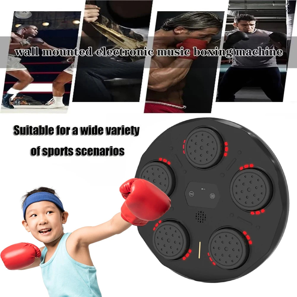 Smart Music Boxing Machine for Kids Hanging Sandbag Boxing Sports Training Agility Reaction Wall Target Home Exercise Equipment